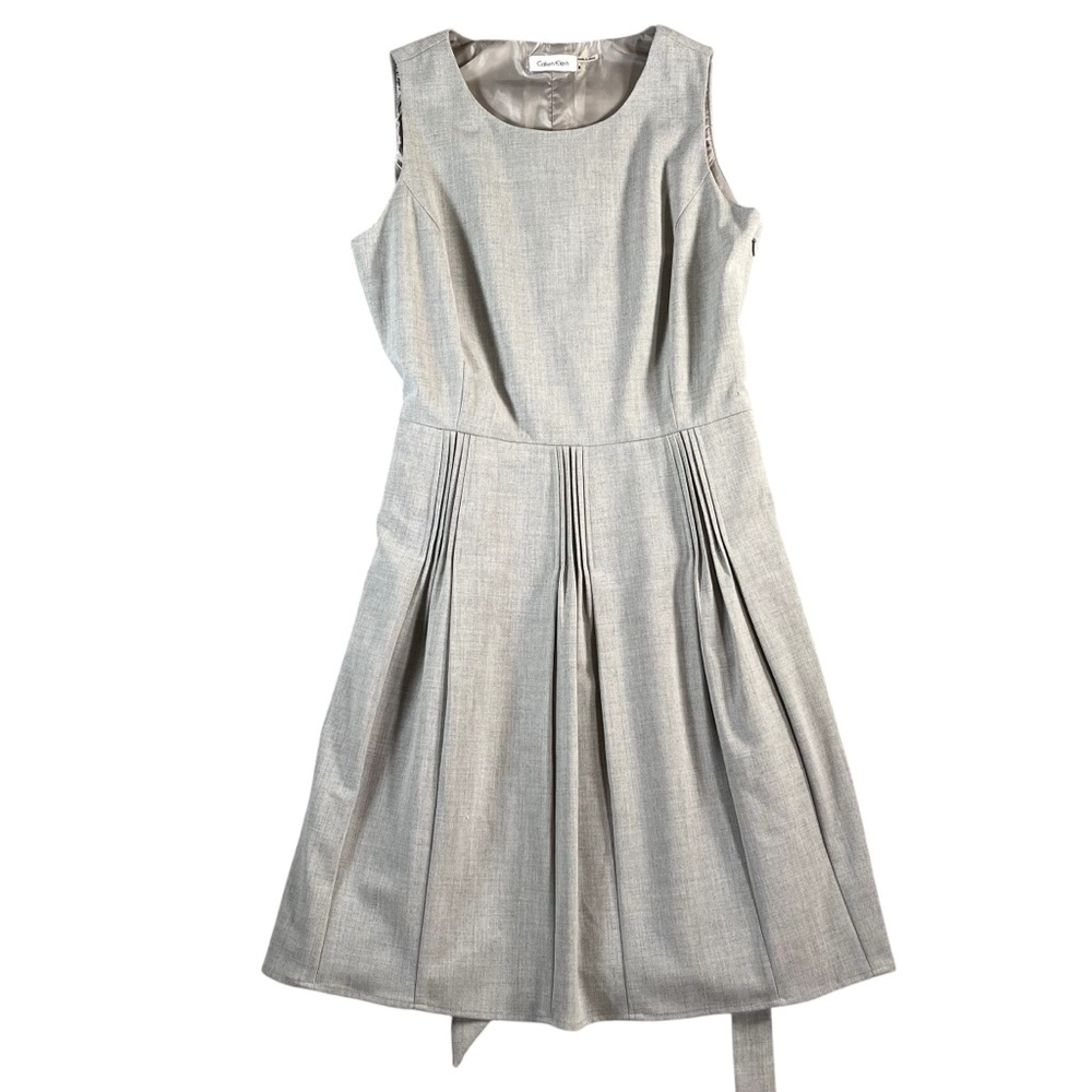 Calvin Klein Women's Sleeveless Lined Dress Tie Waist Size‎ 8